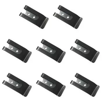 - Металлический зажим для ремня с двойными отверстиями, кобура, зажим для ремня для кожи своими руками (черный)