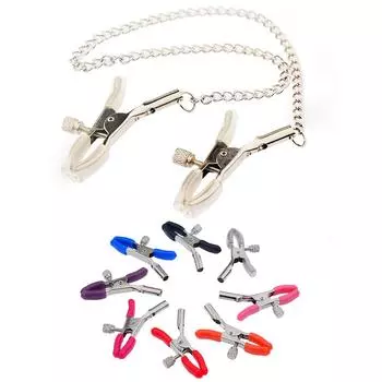 Металлический зажим для сосков с металлической цепочкой для женщин, фетиш для груди, зажим для половых губ, стимуляция массажера, БДСМ, бондаж, интимные товары для взрослых