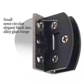 Металлический зажим для стекла Петля Защитная петля Многофункциональная петля для витринного шкафа Мебельные аксессуары Фурнитура Зажим для стеклянной двери Type1-black