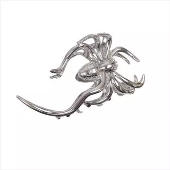 Металлический зажим для волос Креативный скелет паука Захват для волос Нескользящая Сильная фиксация Заколка Хэллоуин Головной убор Аксессуары для женщин as picture