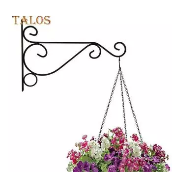 Металлический железный настенный кронштейн, художественный держатель для растений, вешалка, крючок, аксессуары для декора дома и сада S белый