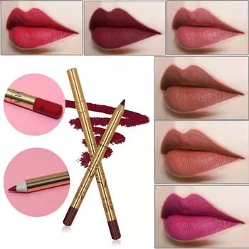 Металлический женский прочный карандаш для губ, водостойкий карандаш для губ, 8 цветов 14*0.8cm красный