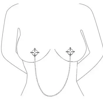 Металлический женский регулируемый зажим для груди, скоба для сосков, SM, пара, секс, взрослые принадлежности, игрушки Chain Clause