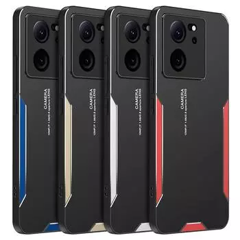 Металлический жесткий чехол из алюминиевого сплава для Xiaomi Mi 13T Pro, матовый чехол, силиконовый противоударный чехол для телефона с полной защитой камеры для Xiaomi 13T 13TPro for xiaomi 13T серебряный