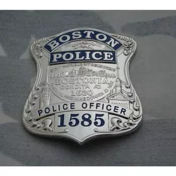 Металлический значок Бостонский значок, серебряный, медный