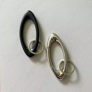 Металлический значок карабин талии подвесной брелок овальный ремень пряжка пара серебряный женщины мужчины сумка талии подвеска аксессуар A4