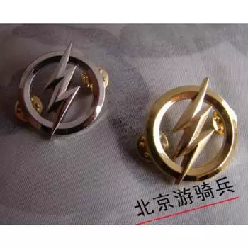 Металлический значок, металлический значок American Flash, значок личности золотистый