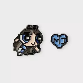 Металлический значок The PowerPuff Girls x NJ (Минджи)