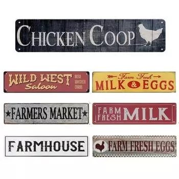 Металлический знак Chick Inn, металлический алюминиевый знак Chicken Coop, винтажные знаки, алюминиевый знак для кухни, дома, сада, настенного бара, кафе, декора 20x30cm белый