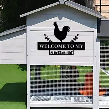 Металлический знак курятника, лазерная резка, металлический знак курятника, настенное украшение для украшения дома в помещении и на открытом воздухе