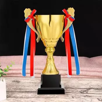 Металлический золотой трофей, баскетбольный футбольный трофей, высота 23 см, трофей для спортивных соревнований, наградной трофей для победителей, детей и взрослых золотой