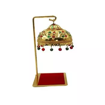 Металлический зонт Чхатра для идола Бога, украшение для приборной панели автомобиля/офисного стола/стола/дома, Чхатри Асан для Бога