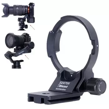 Металлическое кольцо для камеры iShoot, штатив, опора для объектива, кронштейн для объектива, штатив, крепление для штатива, совместимые с Sony FE GM FE F4 G и FE GM II с шаровой головкой, зажим Arca Fit