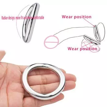 Металлическое кольцо для пениса, связывание пениса, замок для члена, сверхмощное мужское металлическое кольцо для мошонки, носилки, задержка эякуляции, БДСМ, секс-игрушки для мужчин 18 40mm