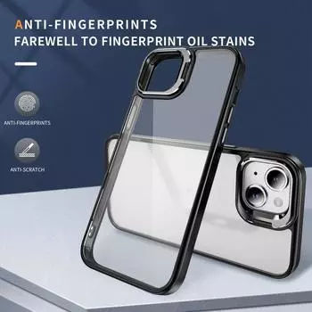 Металлическое кольцо для защиты объектива, чехлы для телефонов-подставок для iPhone 15 Pro 14 Plus 13 12 Pro Max 11, защитное стекло для объектива камеры, прозрачная крышка