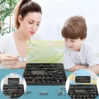 Металлическое кольцо-головоломка, металлические головоломки, головоломки, развивающие интеллектуальные игрушки, китайская игрушка-кольцо для вечеринок для детей и взрослых One Size