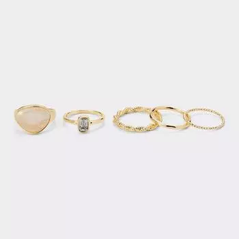 Металлическое кольцо GU от Uniqlo Stone 5P