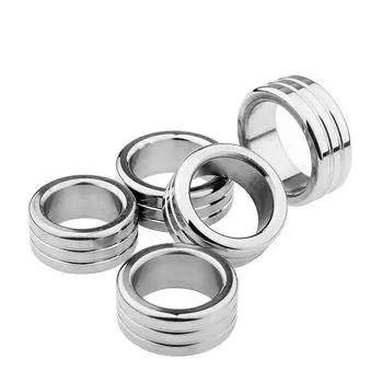 Металлическое кольцо Подковообразное кольцо Мужской пенис Упражнение Невибрационное кольцо-фонарь Пара Резонансное кольцо для большого пальца Кольцо для пениса Slot Thumb Ring23mm