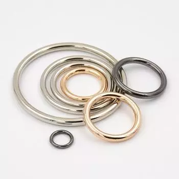 Металлическое кольцо пряжка багаж женский тренч пальто декоративная пуговица круг одежда аксессуары Silver * Inner Diameter 1cm * Round