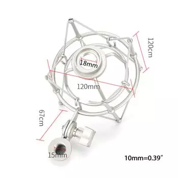 Металлическое крепление Spider Suspension Противоударное крепление для микрофона Spider Suspension Противоударное крепление для микрофона Clip Bracket чёрный