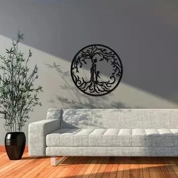 Металлическое настенное искусство Дерево жизни День матери Бесконечная любовь с детьми | Элегантные поделки из железа и подвесные украшения для украшения дома светло-серый