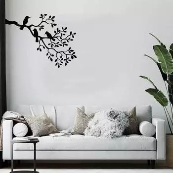 Металлическое настенное искусство, металлические птицы, металлический настенный декор, птицы на ветке, скульптура птиц для домашнего декора, настенный декор, металлическое настенное украшение чёрный