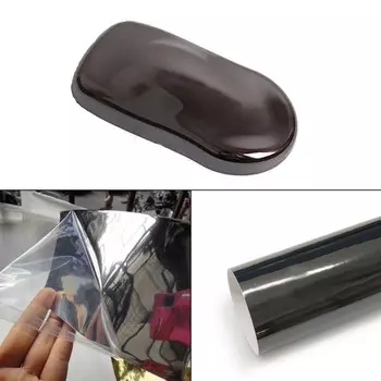 Металлическое покрытие Сталь Черный зеркальный глянец Автомобиль Мотоцикл кузов наклейки Листы виниловая пленка Глянцевая наклейка Воздухоотводящая пленка 20cm x 152cm