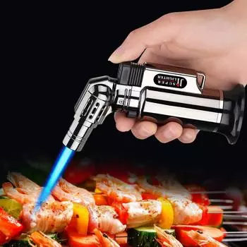 Металлическое прижигание барбекю, сварка, синее пламя, зажигание, ветрозащитный, турбо, кулинария, ювелирные изделия, сварочные гаджеты красный