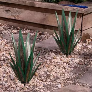 Металлическое растение, садовая скульптура, деревенский металлический двор, искусство, уличный декор, металлические статуи растений, товары для вечеринок, садовый орнамент красный