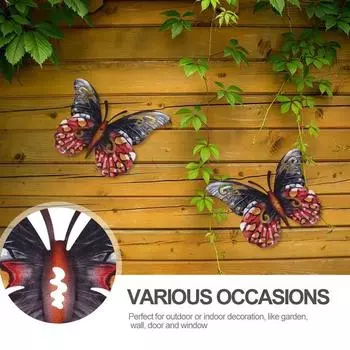 Металлическое ремесло, бабочка, украшение на стену, кованое железо, настенное украшение, домашний декор, декоративные наклейки на стену B