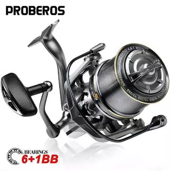 Металлическое рыболовное колесо 4.8:1 сверхдальнобойное рыболовное колесо 6+1BB 18 кг тяговое рыболовное колесо для морской рыбалки с лодки 8000 type