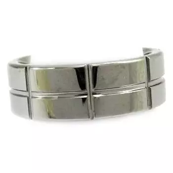 Металлическое серое кольцо из вольфрама High Tech