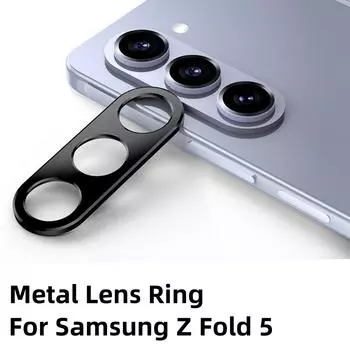 Металлическое защитное кольцо для камеры Samsung Z Fold 5 ZFold 4 3, чехол для объектива с защитой от царапин, защитный чехол для камеры Galaxy Z Fold5 For Z Fold 3 чёрный