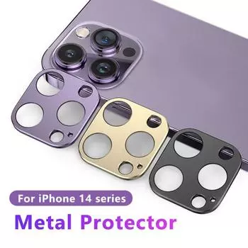 Металлическое защитное кольцо для объектива задней камеры iPhone 14 Pro Max 14 Plus 14/14 Plus чёрный