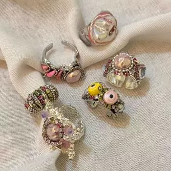 Металлическое женское разъемное кольцо Exaggerate Conch Opening Ring Регулируемое Лето style D