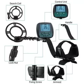 Металлодетекторы для взрослых Водонепроницаемый профессиональный детектор золота высокой точности с ЖК-дисплеем 4 Detector only зелёный