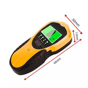 Металлоискатель 4 в 1, находит металлические деревянные стойки, переменное напряжение, провод под напряжением, настенный сканер, искатель электрических коробок, настенный детектор SH201 жёлтый