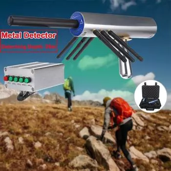 Металлоискатель AKS 1600 мАч 12 В для кладоискателей, обнаружение под землей, глубина 100 м, профессиональный сканер, поисковик, детектор золота синий