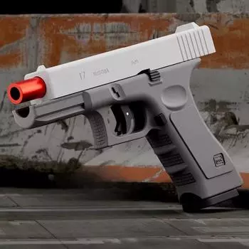 Метание снарядов G17 Автоматическая стрельба Редька Пистолет Игрушечный пистолет Мягкие пули Пистолет Детское CS Оружие