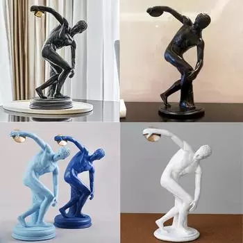 Метатель диска Европейский человек Скульптура Украшения Американский кабинет Офис Мягкий декор Спортсмены Украшения Украшения для дома