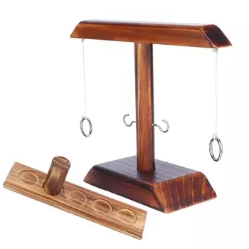 Метательный игровой набор Деревянный крюк Игрушка Интерактивные игры для домашнего бара Вечеринка Черный2