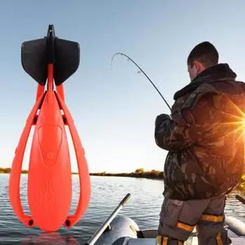 Метатель приманки Кормушка для карпа Портативный легкий дальний заброс Большой поплавок Держатель для рыболовной приманки Контейнер Инструмент для гнездования Аксессуары для рыбалки на открытом воздухе оранжевый