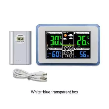 Метеостанция контроля температуры Простая установка Универсальные функции Тестер Гигрометр Погода Белый белый