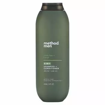 Method, Men s, шампунь + кондиционер 2 в 1, можжевельник + шалфей, 14 жидких унций (414 мл)