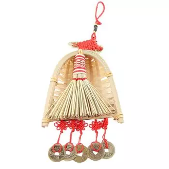 Метла Совок Декор Китайский Год Орнамент Подвеска Новая Кисточка Подвесной Декор Мини Метла Фортуны