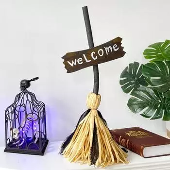 Метла ведьмы интерактивная волшебная ходячая метла игрушка креативное украшение на Хэллоуин для дома с привидениями парк развлечений A