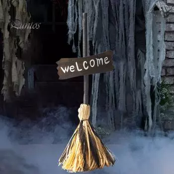 Метла ведьмы интерактивная волшебная ходячая метла игрушка креативное украшение на Хэллоуин для дома с привидениями парк развлечений A