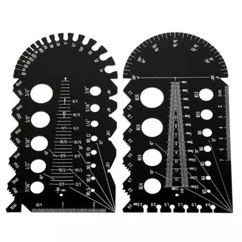 Метрическая и британская метрическая и британская резьба, шаг металлической резьбы, многофункциональные манометры, инструмент для идентификации резьбы и шага резьбы из алюминиевого сплава