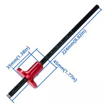 Метрическая и дюймовая разметочная линейка для столяров. Плоская разметочная линейка для столяров. Параллельная разметочная линейка с дюбелями. Для токарей, столяров.