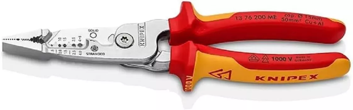 Метрический инструмент для зачистки проводов KNIPEX с изолированной удобной рукояткой 1376-200ME